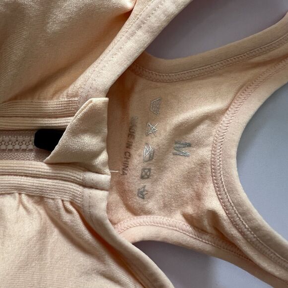 WANAYOU Women's Front Zip Sports Bra Nude Size Medium 3-pack - Picture 5 of 6
